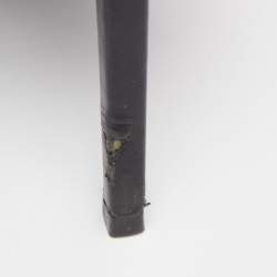 مملوكة مسبقًا Saint Laurent Black/Red Leather Zipper Pointed Toe Pumps Size 40