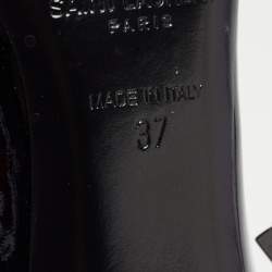 Pre Owned Saint Laurent Black Patent Leather Opyum Pointed Toe Pumps Size 37