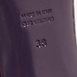 مملوكة مسبقًا Saint Laurent Multicolor Python Leather Slingback Platform  Sandals Size 38