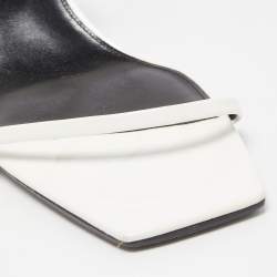 Saint Laurent White Patent Leather Strappy Sandals Size 42