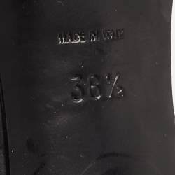 Pre Owned Saint Laurent Black Leather Tribute Ankle Strap Sandals Size 38.5