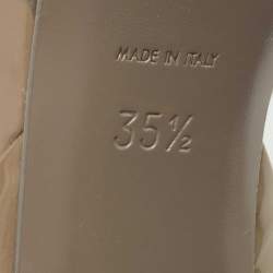 Pre Owned Saint Laurent Olive Green Patent Leather Tribute Sandals Size 35.5