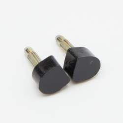 Pre Owned Saint Laurent Black Croc Embossed Leather Tribute Ankle Strap Sandals Size 37