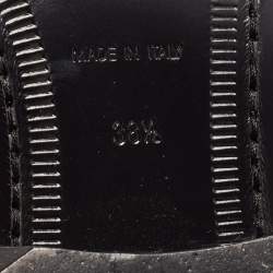 Pre Owned Saint Laurent Paris Black Leather Penny Slip On Loafers Size 38.5