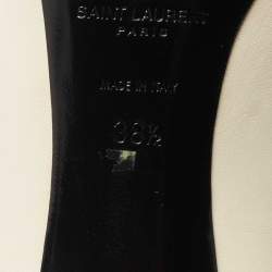 Pre Owned Saint Laurent White Leather Pointed Toe Pumps Size 38.5