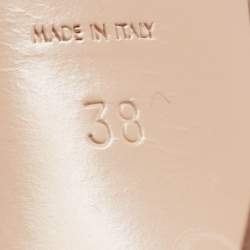 Pre Owned Saint Laurent Beige Leather Tribute Ankle Strap Sandals Size 38