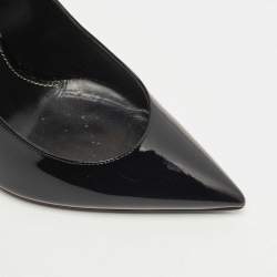 Saint Laurent Black Patent Opyum Pointed Toe Pumps Size 38