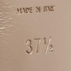 Pre Owned Saint Laurent Brown Patent Leather Tribute Sandals Size 37.5