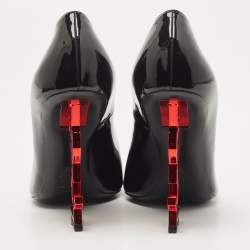 Pre Owned Saint Laurent Black Patent Leather Opyum Pumps Size 37