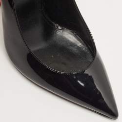 Pre Owned Saint Laurent Black Patent Leather Opyum Pumps Size 37