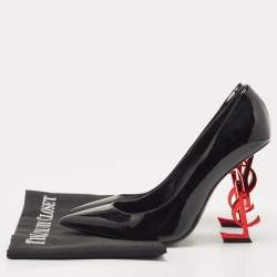 Pre Owned Saint Laurent Black Patent Leather Opyum Pumps Size 37