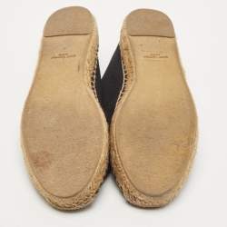 Saint Laurent Black Canvas Espadrille Fats Size 38.5