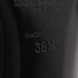 Pre Owned Saint Laurent Black Leather Opyum Pointed Toe Pumps Size 38.5