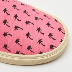 Saint Laurent Pink Canvas Slip On Sneakers Size 41