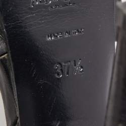 Saint Laurent Black Leather Tribute Sandals Size 37.5