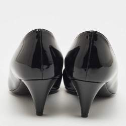 Pre Owned Saint Laurent Black Patent Leather Kiki Pumps Size 37