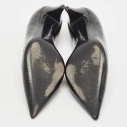 Pre Owned Saint Laurent Black Patent Leather Kiki Pumps Size 37