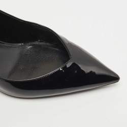 Pre Owned Saint Laurent Black Patent Leather Kiki Pumps Size 37