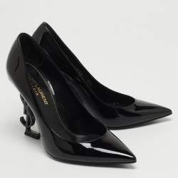 Saint Laurent Black Patent Opyum Pointed Pumps Size 36.5