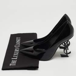 Saint Laurent Black Patent Opyum Pointed Pumps Size 36.5