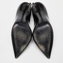 Pre Owned Saint Laurent Black Patent Leather Opyum Pointed Toe Pumps Size 40