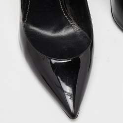 Pre Owned Saint Laurent Black Patent Leather Opyum Pointed Toe Pumps Size 40