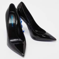 Pre Owned Saint Laurent Black Patent Leather Opyum Pumps Size 35.5