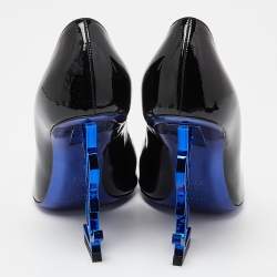 Pre Owned Saint Laurent Black Patent Leather Opyum Pumps Size 35.5