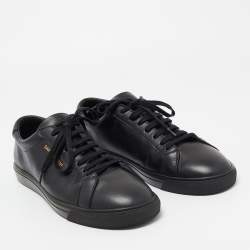 Pre Owned Saint Laurent Paris Black Leather Andy Low Top Sneakers Size 44