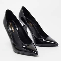 Saint Laurent Black Patent Leather Opyum Pumps Size 38
