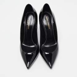 Saint Laurent Black Patent Leather Opyum Pumps Size 38