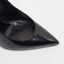 Pre Owned Saint Laurent Black Patent Leather Opyum Pointed Toe Pumps Size 35