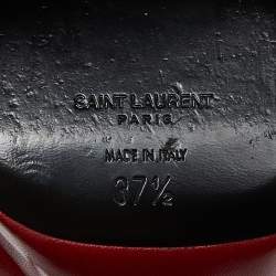 Saint Laurent Red Leather Bianca Sandals Size 37.5