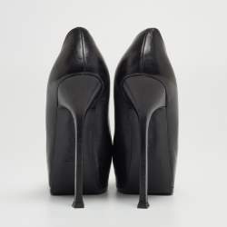Saint Laurent Black Patent and Leather Tribtoo Platform Pumps Size 38.5