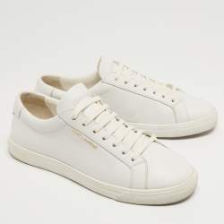 Saint Laurent White Leather Andy Low Top Sneakers Size 39
