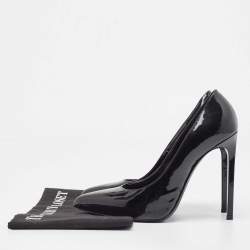 Pre Owned Saint Laurent Black Patent Leather Anja Pumps Size 37