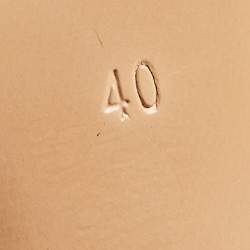 Pre Owned Saint Laurent  Beige Patent Tribute  Sandals Size 40