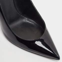 Pre Owned Saint Laurent Black Patent Leather Opyum Pumps Size 38