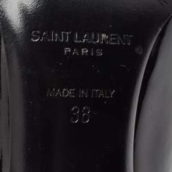 Pre Owned Saint Laurent Black Patent Leather Opyum Pumps Size 38