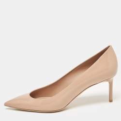 Pre Owned Saint Laurent Beige Patent Anja Pumps Size 40