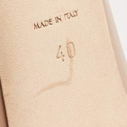 Pre Owned Saint Laurent Beige Patent Anja Pumps Size 40