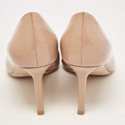 Pre Owned Saint Laurent Beige Patent Anja Pumps Size 40