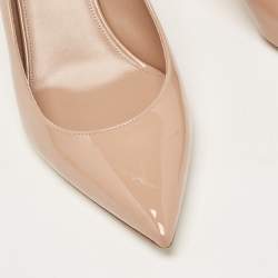 Pre Owned Saint Laurent Beige Patent Anja Pumps Size 40