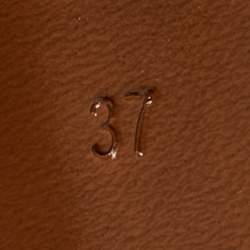 مملوكة مسبقًا Saint Laurent Multicolor Printed Canvas Candy Platform Sandals Size 37