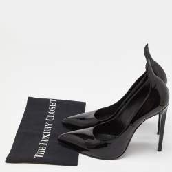 Saint Laurent Black Patent Leather Thorn Pumps Size 41.5 