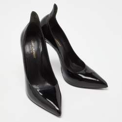 Saint Laurent Black Patent Leather Thorn Pumps Size 41.5 