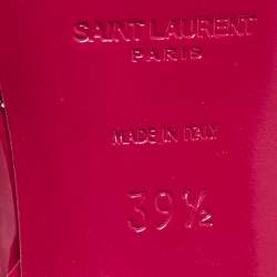 مملوكة مسبقًا Saint Laurent Pink Patent Leather Tribute Sandals Size 39.5