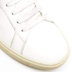 Pre Owned Saint Laurent White Leather Court Classic SL/06 Sneakers Size 39