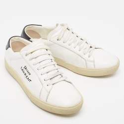 Pre Owned Saint Laurent White Leather Court Classic SL/06 Sneakers Size 39