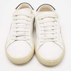 Pre Owned Saint Laurent White Leather Court Classic SL/06 Sneakers Size 39